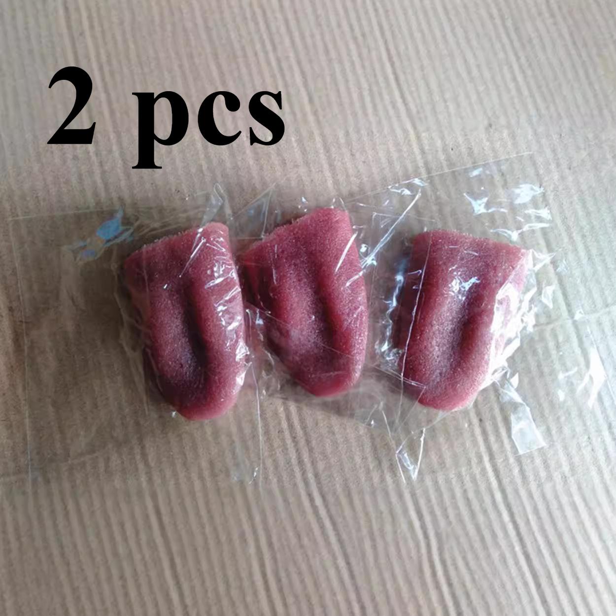 2Pcs Fake Tongue Magic Props: Steel Needle, Tongue Piercing Prank, Horror Prank, Retractable Halloween Prop 2pcs