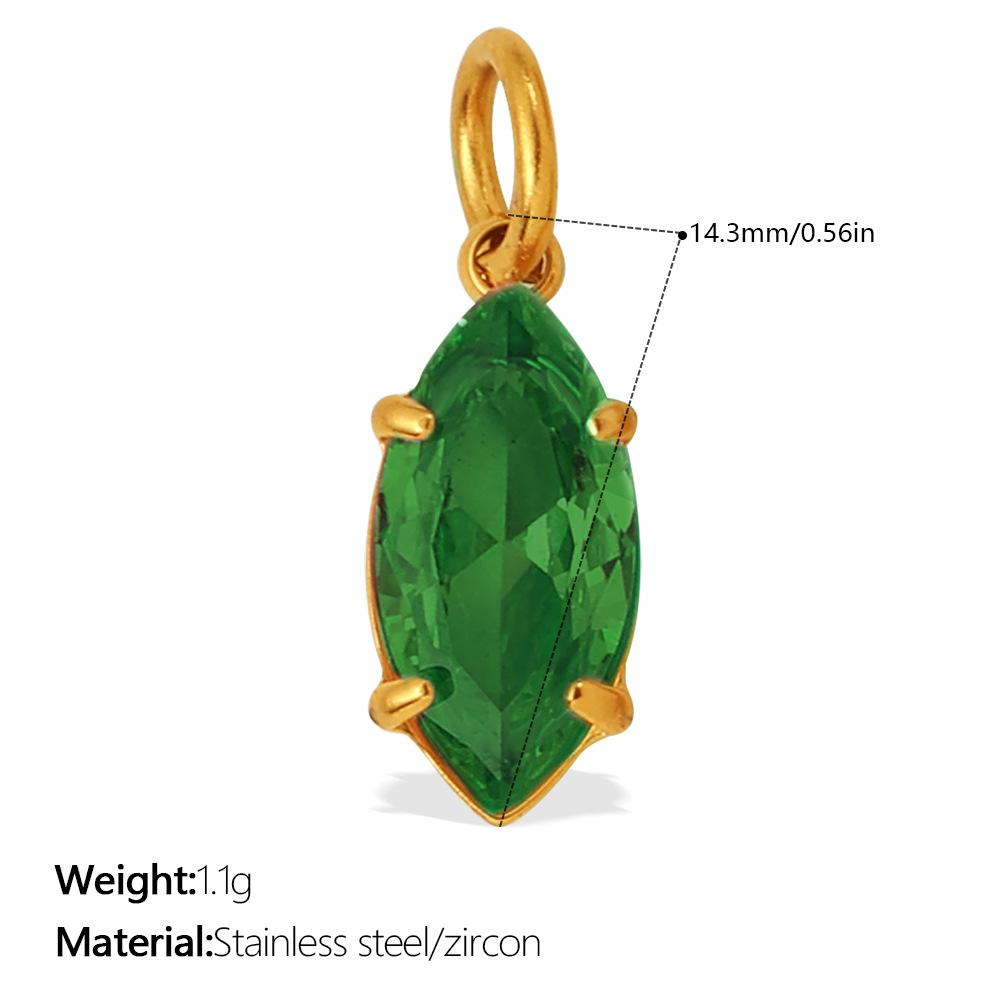 Colorful Diamond Geometric Pendant Light Luxury Niche Multi-Color Multi-Shape Zircon Jewelry Accessories