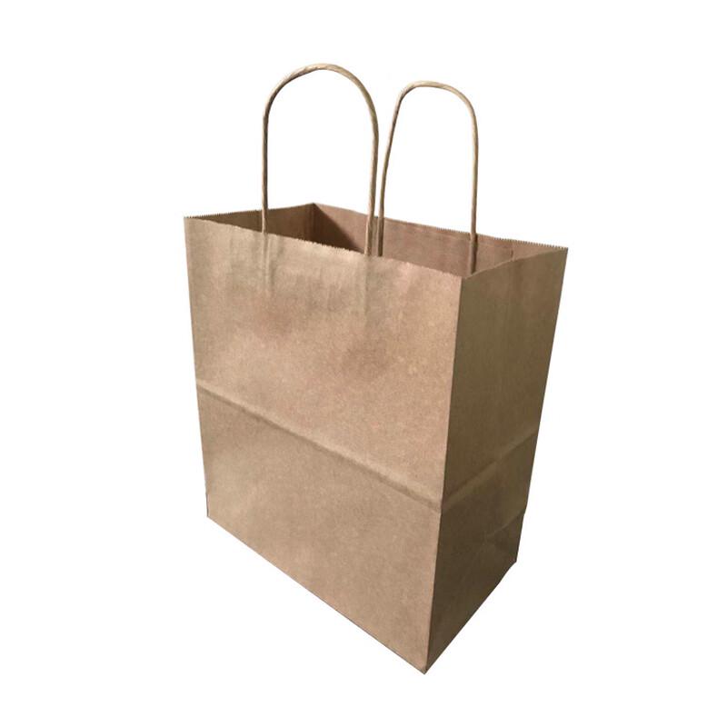 Kraft Paper Takeaway Handbags (100-Pack)