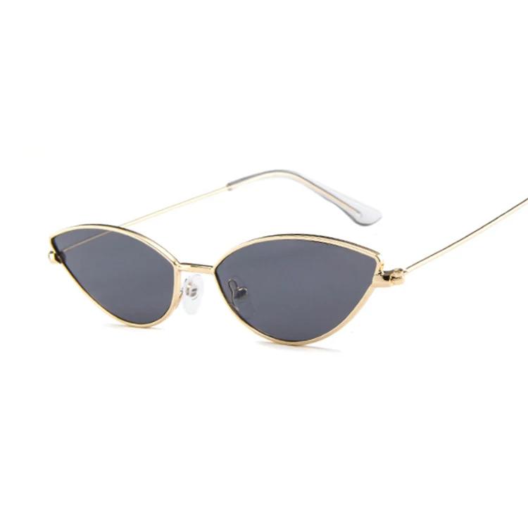 Fashion Vintage Ladies Cat Eye Sunglasses Woman Brand Designer Metal Luxury Rose Gold Mirror Sun Glasses Female UV400