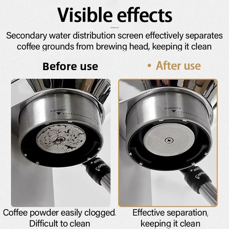 51/53/58mm Reusable Coffee Puck Screen Stainless Steel Double Layer Fine Filter Screen Espresso Accessories KFGL02