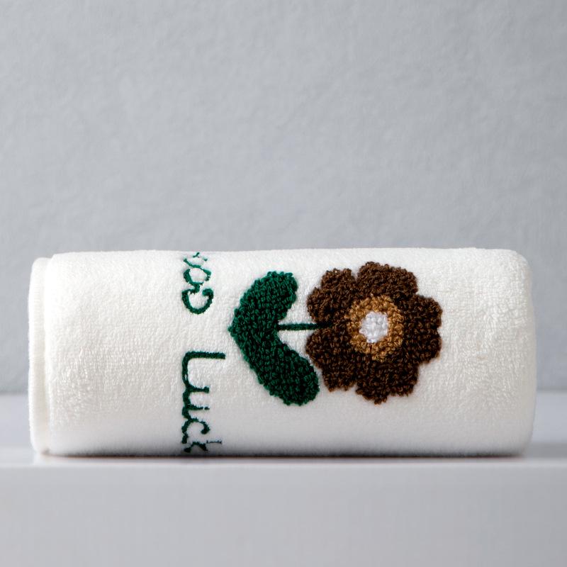 Soft Absorbent Coral Fleece Towel - Thickened, Lint-Free for Adults & Students 34x74 cm грязно-белый