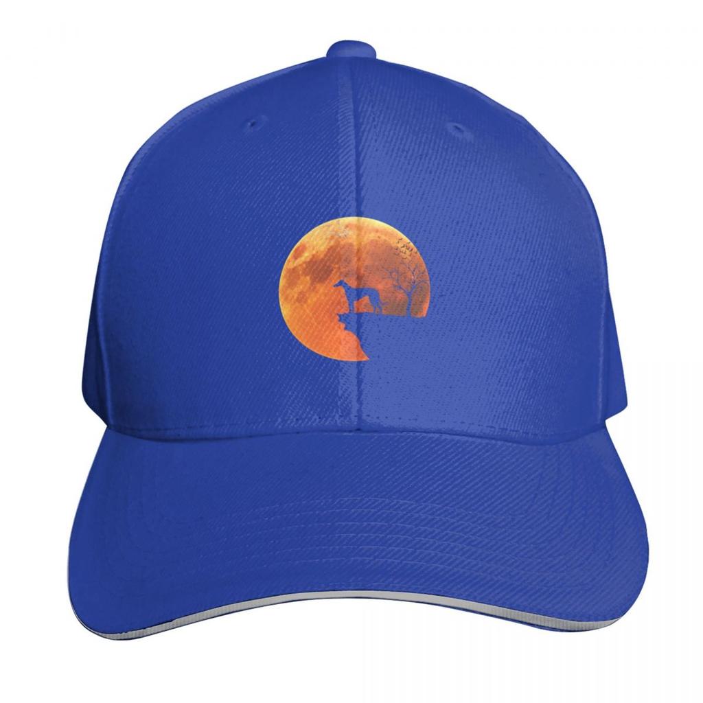 Greyhound Dog Moon Halloween Greyhound Cool Dad Mom Greyhound Christmas Baseball Cap Hats for Unisex Womens Unisexs