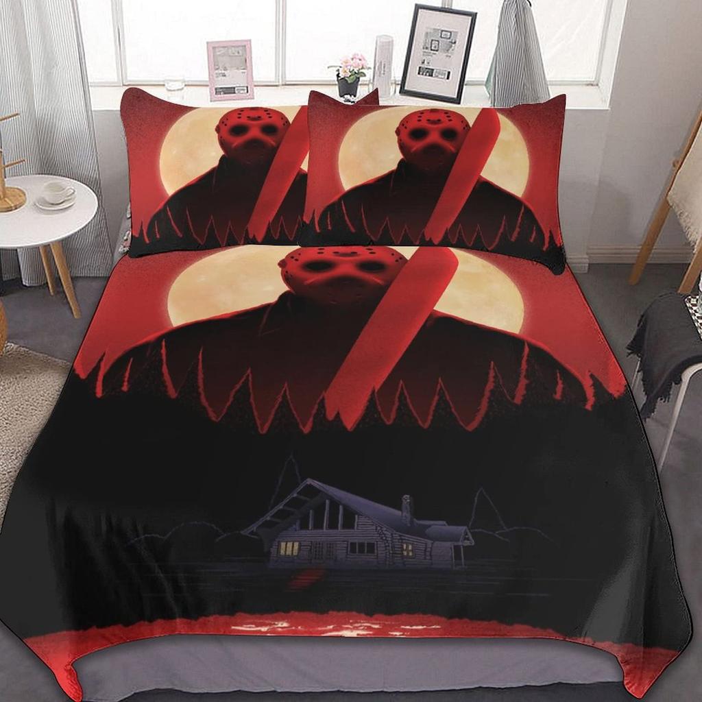 Horror Soft Comfortable Bedding Three-Piece Quilt Cover