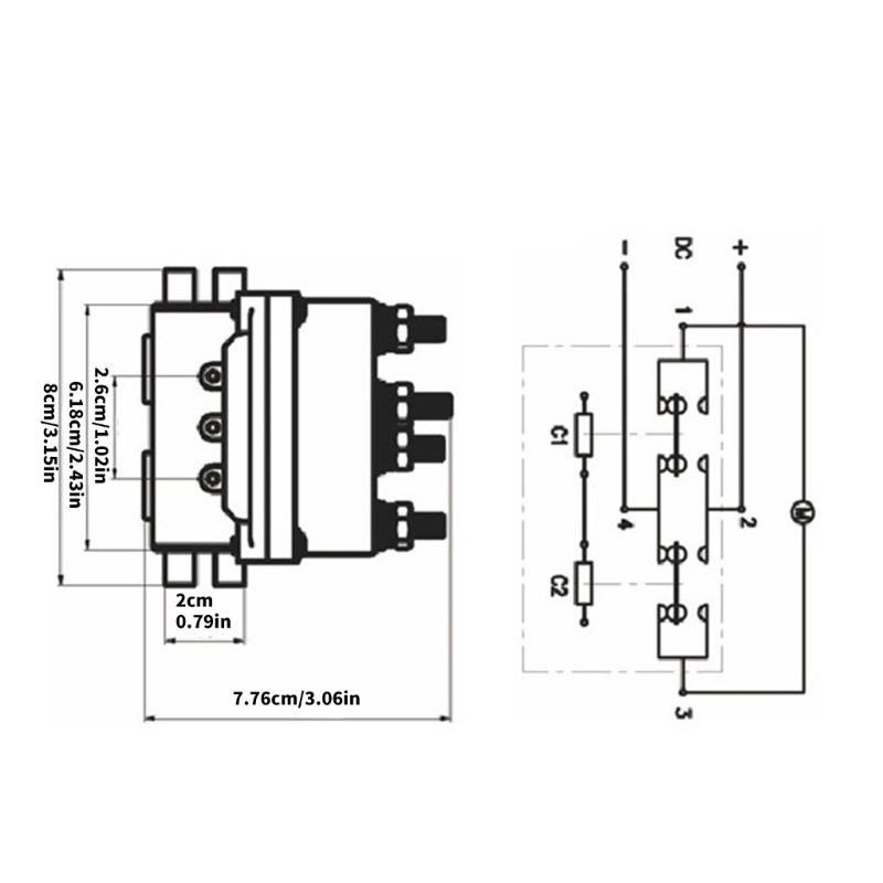 250A 12V Electric Winch Relays Solenoid Relays For Off Road Vehicles Copper Construction High Current Transmission