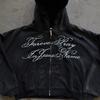 European and American High Street Dark Wind Hooded Zipper Sweater Men's and Women's Four Seasons Trendy Brand Street Retro Loose Coat