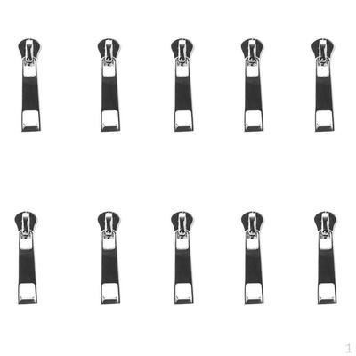 10 náhradních dílů pro s kovovým ZIP ZÁVĚSY CONTINUOUS N. 3 DIY , bílá, 3,2 x 0,7 cm