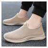 Men's Summer Mesh Shoes Lightweight Soft Sole Slip-On Casual Sneakers Breathable Odorless Dad Shoes Lazy One-Step Walking Casual Shoes