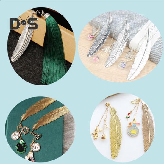 Lesezeichen mit Federn, chinesischer Stil, Metall-Lesezeichen, Seite, Retro-Handwerk, Glanz-Design, bedeutungsvolles Lesen, DIY-Geschenk für Zuhause, Schule, Büro