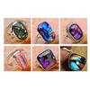 7pcs Elegant Jewelry Art Glass Squares Charm Easy to Use Fused Glass for Handmade Jewelry Art Enthusiasts