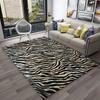 Black White Zebra Rug Soft Floor Mat Animal Skin Stripe Pattern Living Room Bedroom Modern Theme Home Decor Carpet