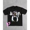 Asap Rocky Graphic Tee Unisex Rap Concert Vintage Summer T Shirts Y2k Hip Hop Tops For Unisex Casual Heavy Cotton Black Streetwear Summer Tops