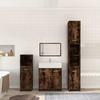 VidaXL Bathroom Furniture Set 4 Pcs Smoked Oak Wood 3154403