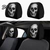 Removable Headrest Cover Ghost Face Car Covers Scary Seat Adjustable Protector Universal Stretchy Accessory for Most Cars