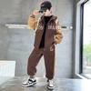 Boys' Autumn Set Youth and Children's Sportswear Spring and Autumn Leisure Two Piece Set for Boys