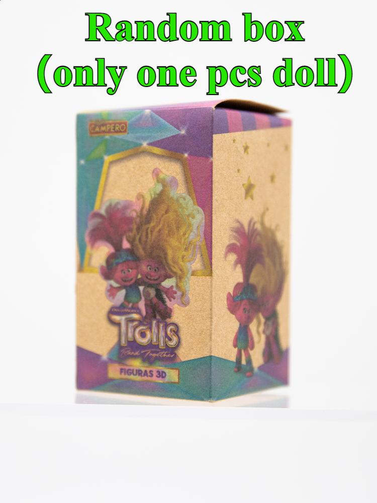 Hasbro Trolls Action Figure Capsule Toy Magic Hair Elf Dress-up Dolls Poppy Princess Scene Decoration Figurine Toy Model