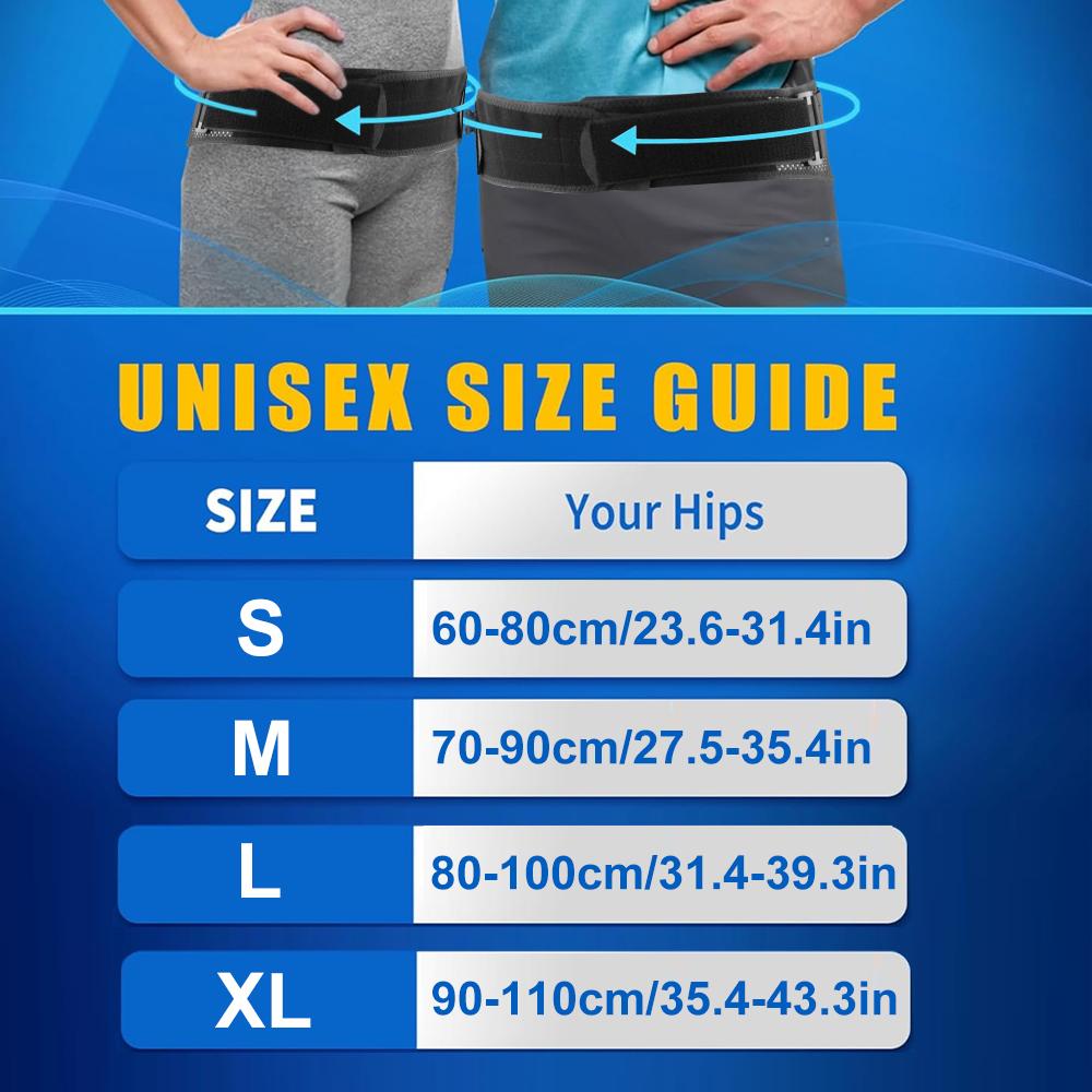 Sacroiliac SI Joint Belt - Lower Back Support Brace for Sciatica Hip Pain Relief Pelvic Stabilizer Lumbar Support