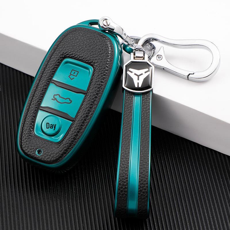Luxury Leather Key Case for FAW Hongqi H7, Ehs3, and Eqm5 - Unisex Car Accessory