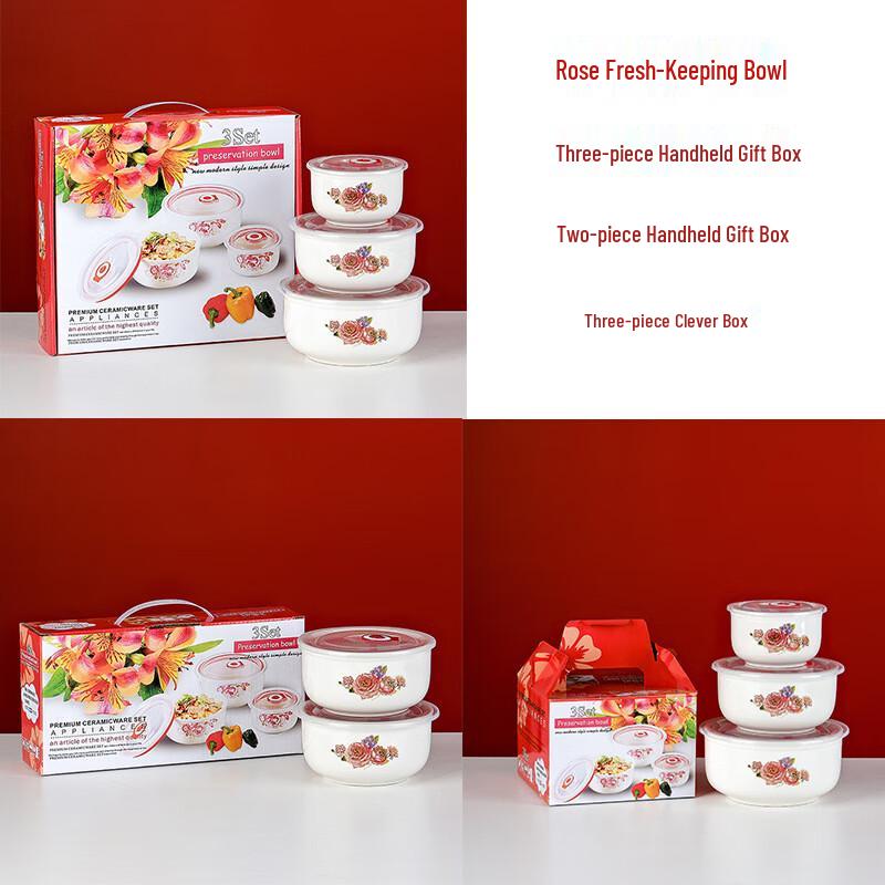Ting Le Ceramic Fresh-Keeping Bowl Set