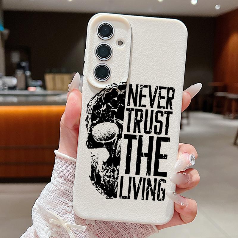 Lettered Skull Pattern Case For Samsung A18 A57 A37 A17 A56 A36 A26 A16 A55 A35 A25 A15 A54 S21 FE S22 S23 S24 Plus S25 S26 Ultra Silicone Cover
