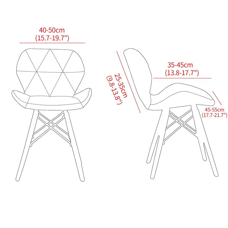 Solid Stretch Butterfly Chair Cover For Curved Dining Chairs Hotel Kitchen Slipcovers Protective Seat Covers