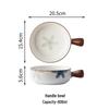 Japanese Ceramic Ink Wash Bowl and Plate Set - Tableware for Home Dining
