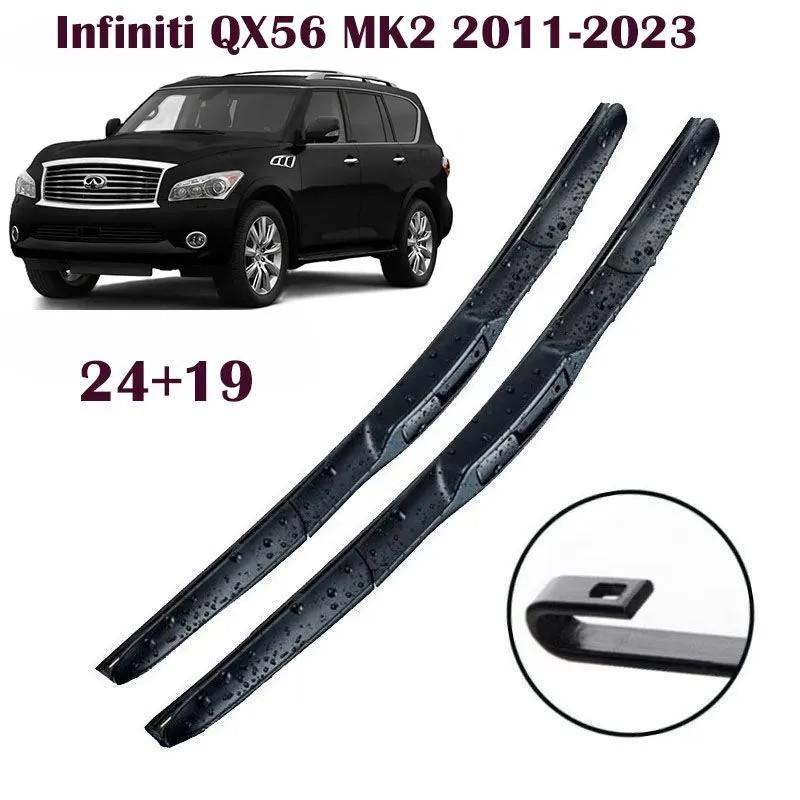 24 +19  Frameless Wipers for Infiniti QX56 MK2, QX80 Z62, Nissan Patrol Y62, Armada TA60, Safari Y62