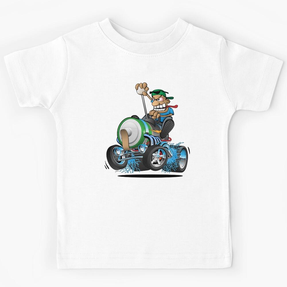 Hot Rod Electric Car Cartoon Kids T-Shirt 140