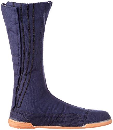Works Homme Men's Tabi Socks with Resin Toe Cap, 10 Large Seams, Navy, Size 24.5 Cm (100-10)