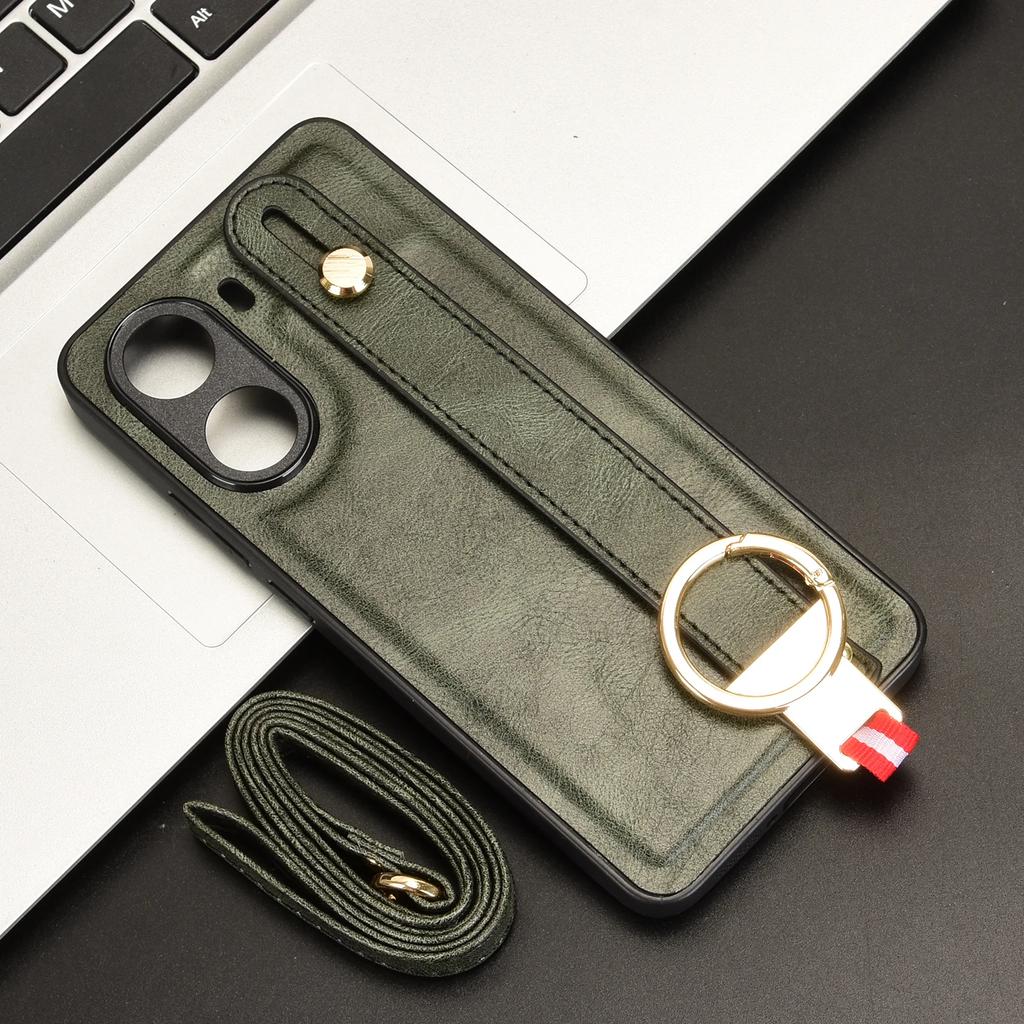 For POCO X7 Pro X 7 Wristband Leather Finger Ring Phone Case For Xiaomi POCO X7Pro Crossbody Lanyard Shockproof Back Cover