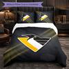 Pittsburgh Penguins Pattern Microfiber 3Pcs Bedding Set Decor Duvet Cover Set For Bedroom Home Use