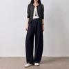 Chuyu 2026 Autumn Women's Mid-High Waist Wide Leg Washed Denim Jeans