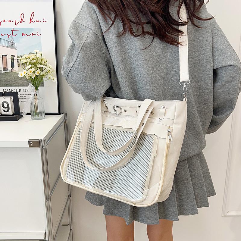 Pain bag casual women's bag original large-capacity handbag Japanese girl manga student versatile transparent bar bag