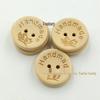 Laser Engraved Wooden Heart Buttons: 15/20/25mm Round