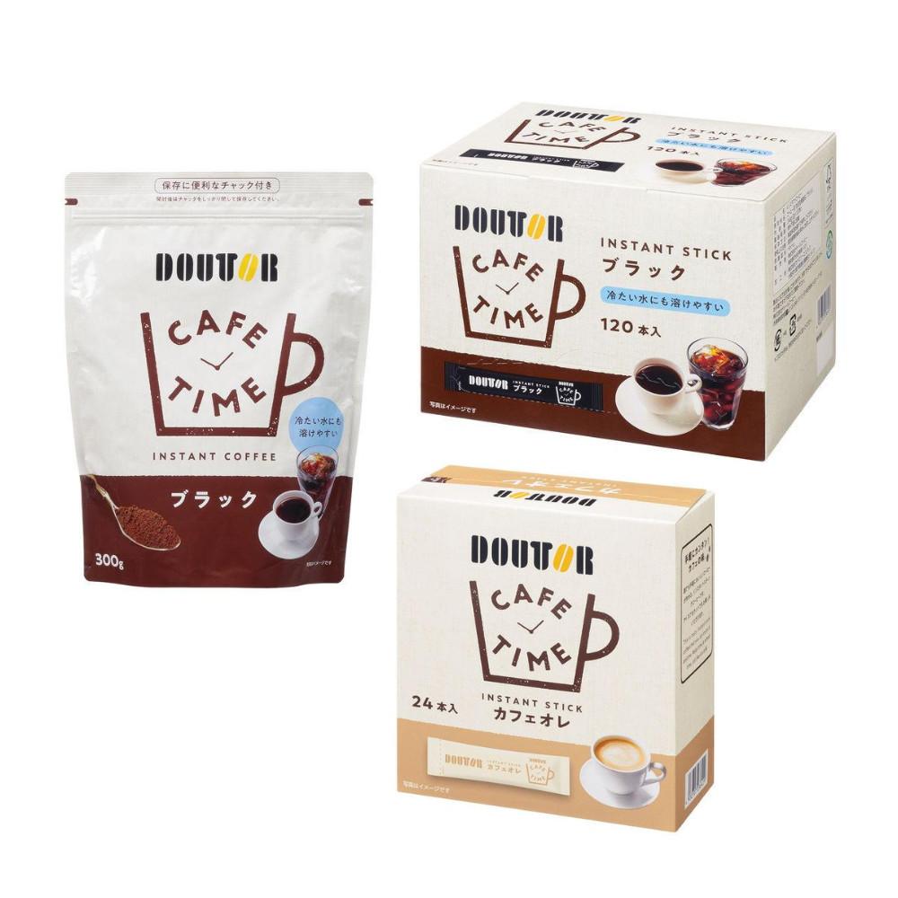 Japan Doutor Cafe Time (Black / Cafe Au Lait) 300g / 24 Bottles / 120 Bottles