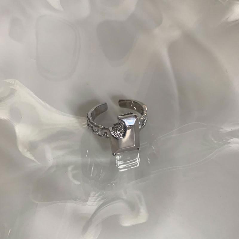 Pure S925 Fashionable Silver Geometric Style Adjustable Ring For Stylish Women Gifts