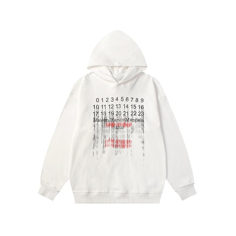Unisex Retro Letter Print Hoodie M