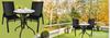 Set di Mobili per Balcone Piccolo Giardino Terrazza 2 Sedie e Tavolino da Caffè in Vetro