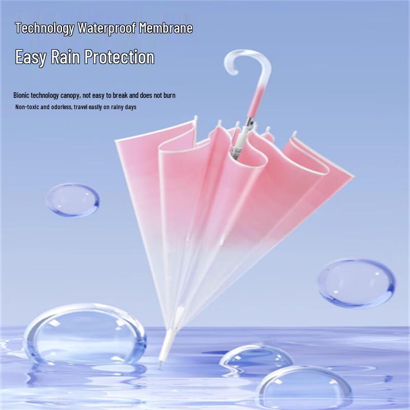 Transparent Gradient Long Handle Umbrella