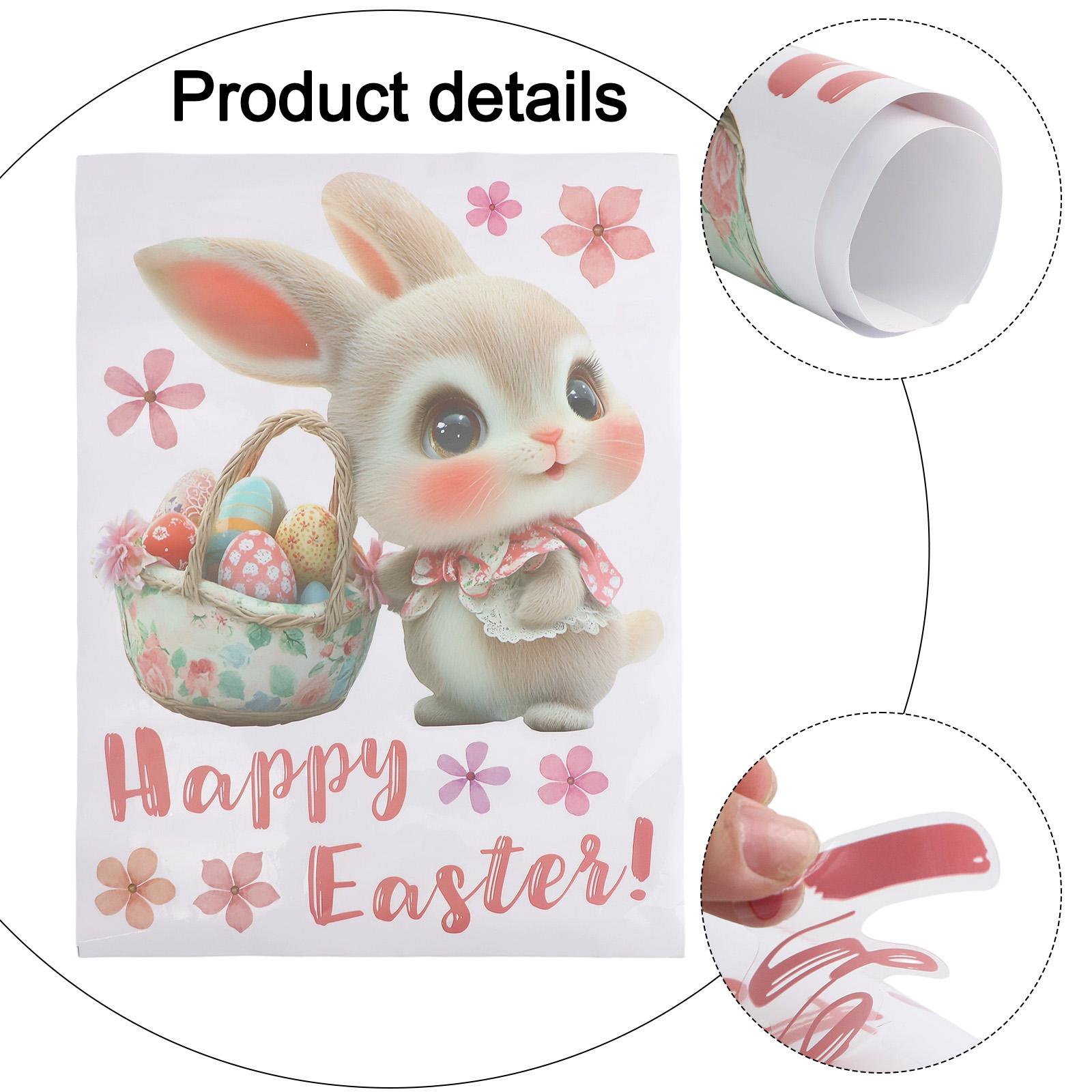 

Double Sided Bunny Sticker Wall Sticker Stickers For Glass 30*40cm Easter Bunny Stickers Easy To Apply Festive Touch China Mainland
