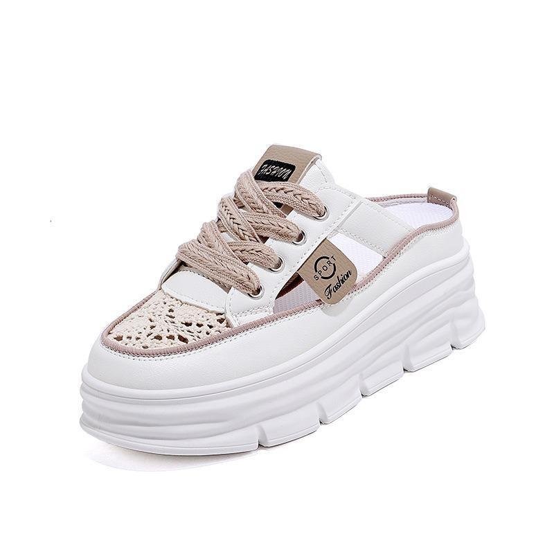 Andningsbara Tofflor Damskor Urholkade Tjocksulade Höjdökande Fritidsskor Sandaler