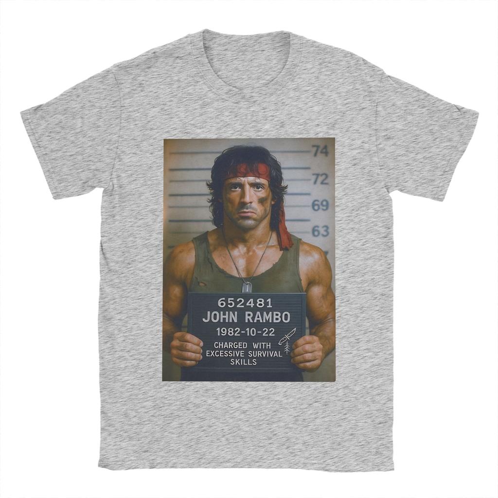 John Rambo T Shirt Unisex Cotton Funny TShirt Crewneck Tees Short Sleeve Clothing Printing
