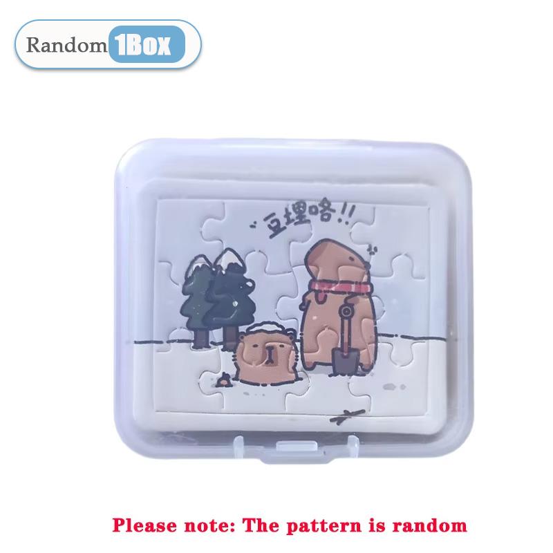 

1-80Boxes Cute Cartoon Capybara Jigsaw Puzzle Educational Toys for Kids Adults Cute Mini Animal Puzzles Children Game Toy Gifts