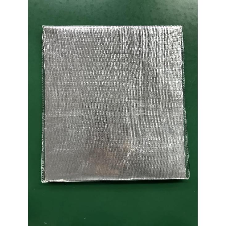 FLASLD Aluminized Heat Shield Mat Thermal Barrier Adhesive Backed Heat Blanket 12'' X 24'', Fiberglass Ulation Reflective Material High Temp