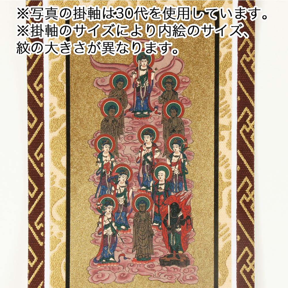 Pergamino colgante "Trece Budas" para todas las sectas, años 20 (altura 20 cm) Trece Budas