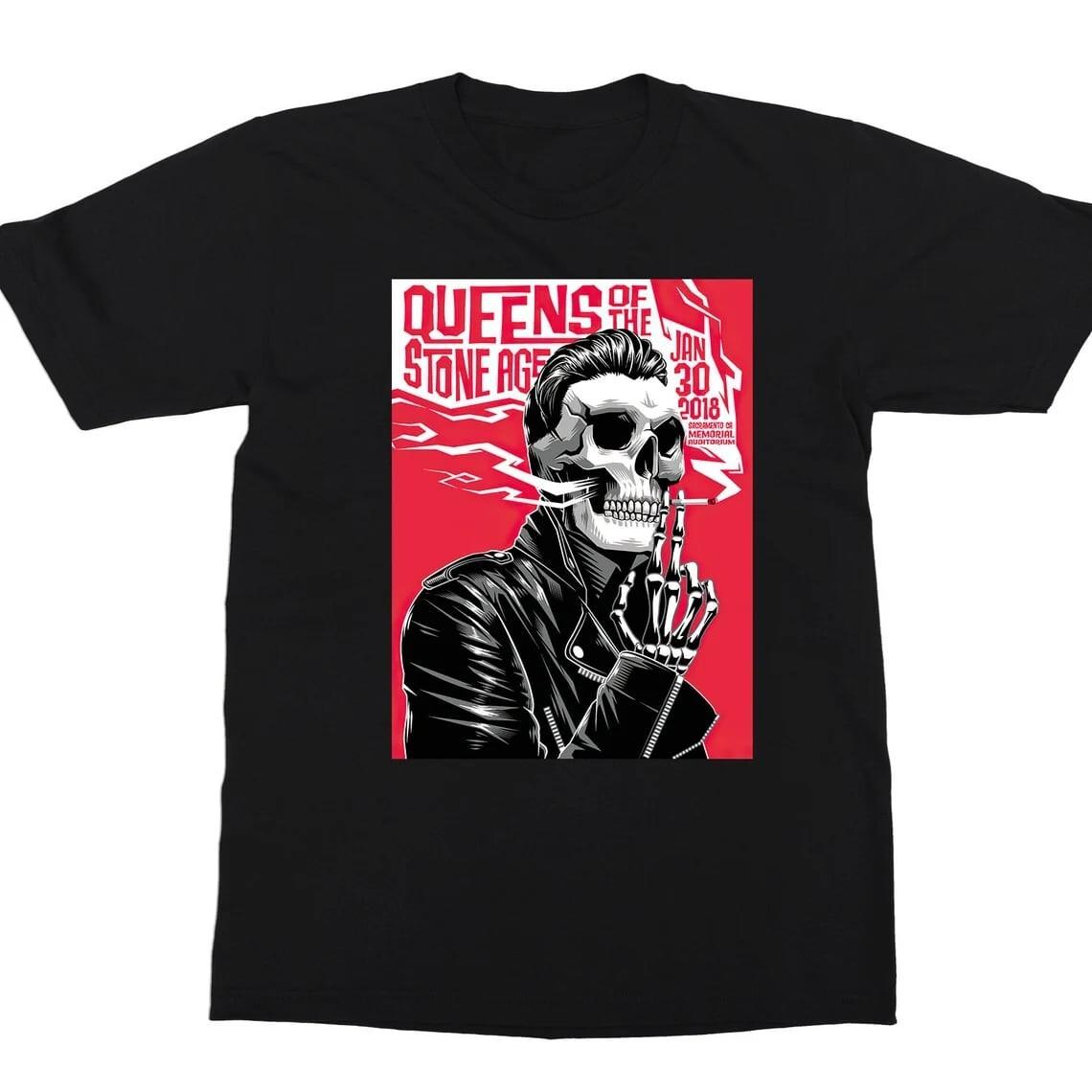 Queens of the Stone Age Cotton Black Full Unisex Classic Shirt S