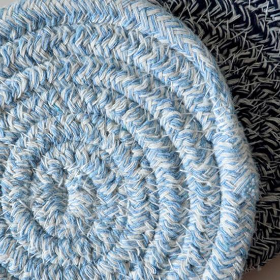 Anti-deformed Woven Tea Coaster Non-slip Cotton Line Table Coffee Woven Cup Pad Kitchen
