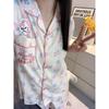 Cute Bear Pajamas Women's Summer Short-sleeved Shorts Crew Neck Set, Student Dormitory Can Wear Loungewear Two-piece Set