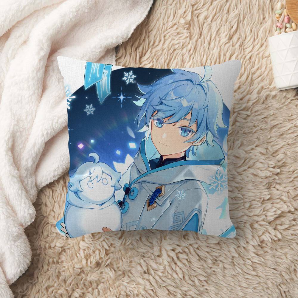 Chongyun Genshin Impact Cushion Cover Inches Farmhouse Decor Home Throw Pillow Covers for Couch Decorations