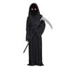 Costume da Mietitore per Bambini con Falce e Occhi Rossi Luminosi per Halloween
